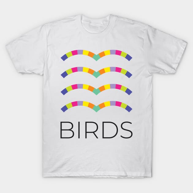 8ts Birds T-Shirt by kewlwolf8ts